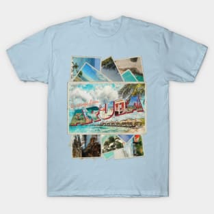 Greetings from Aruba Vintage style retro souvenir T-Shirt